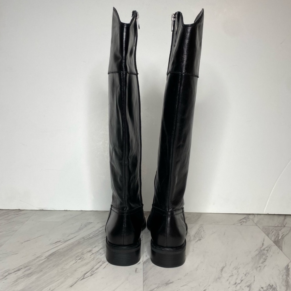 Vince Camuto Alfella Black Leather Riding Boot 10M